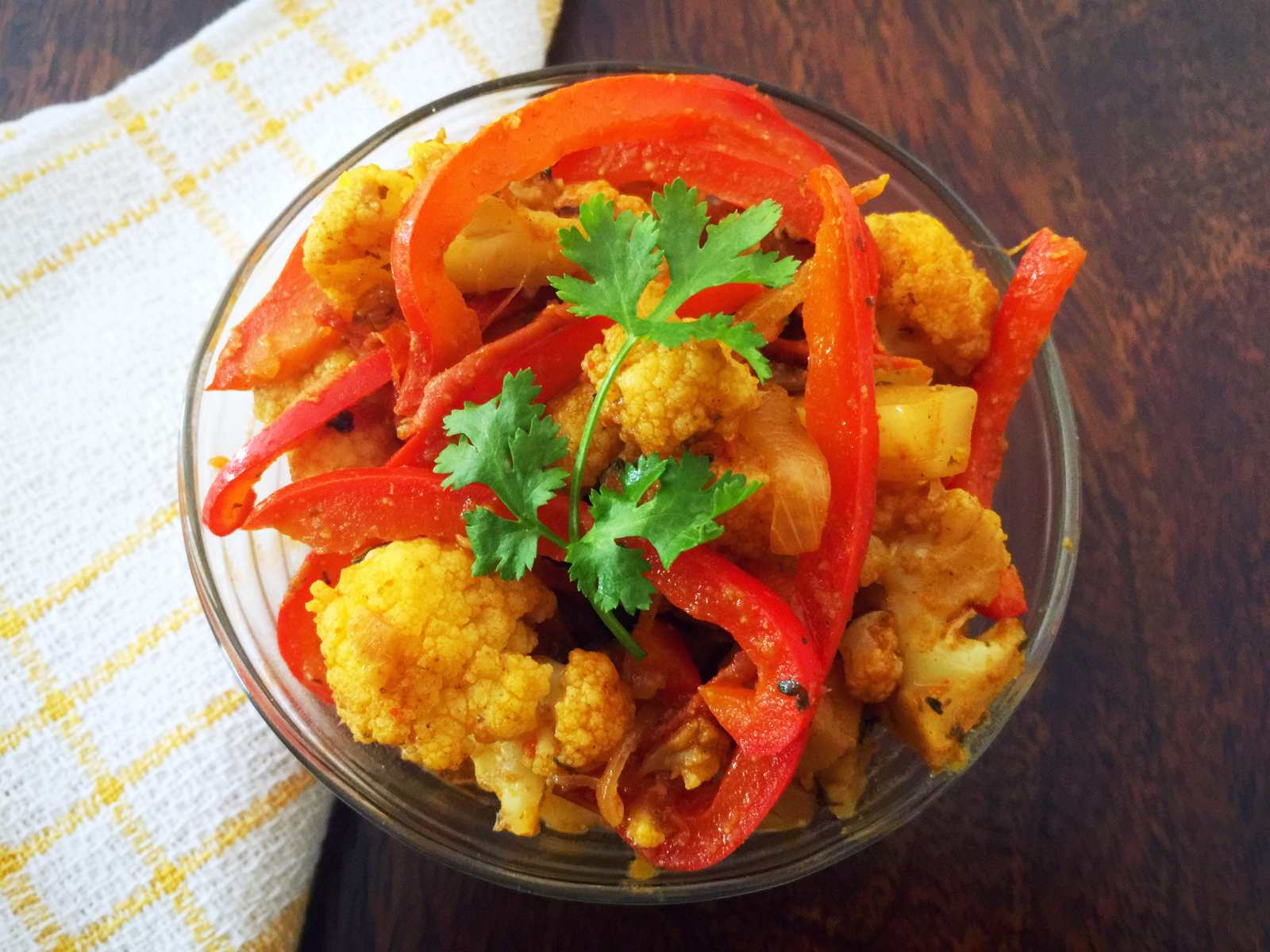 Cauliflower And Red Bell Pepper Stir Fry Recipe