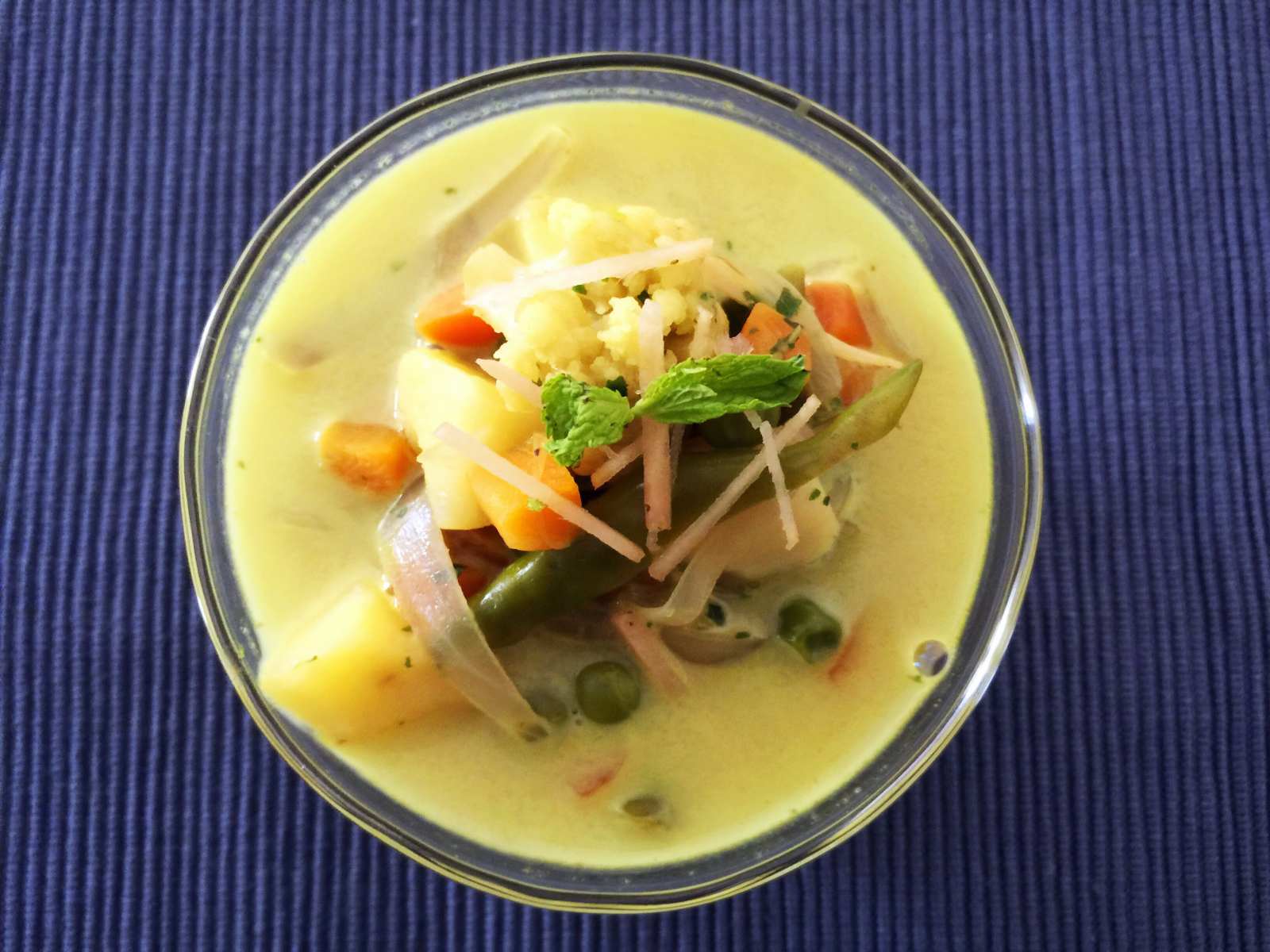 Mint Vegetables Moilee Recipe (Mixed Vegetables Cooked In Minty Coconut Milk)