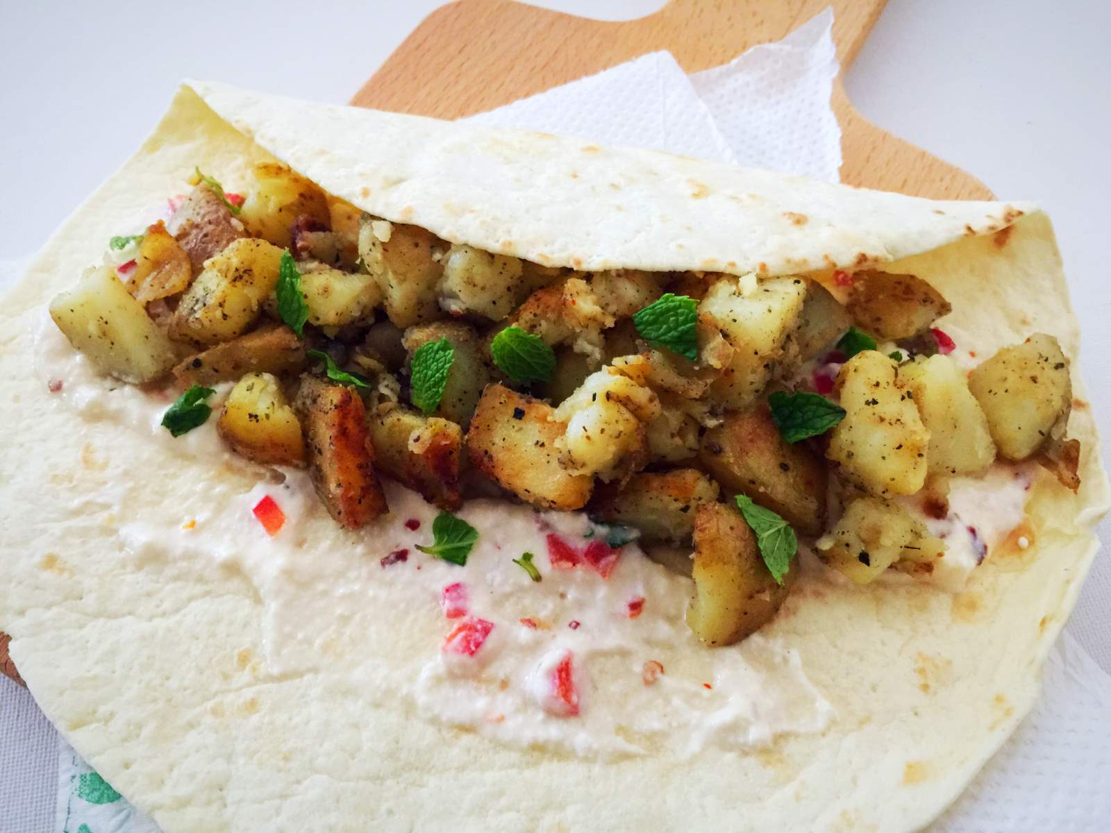 Spicy Potato Wraps Recipe