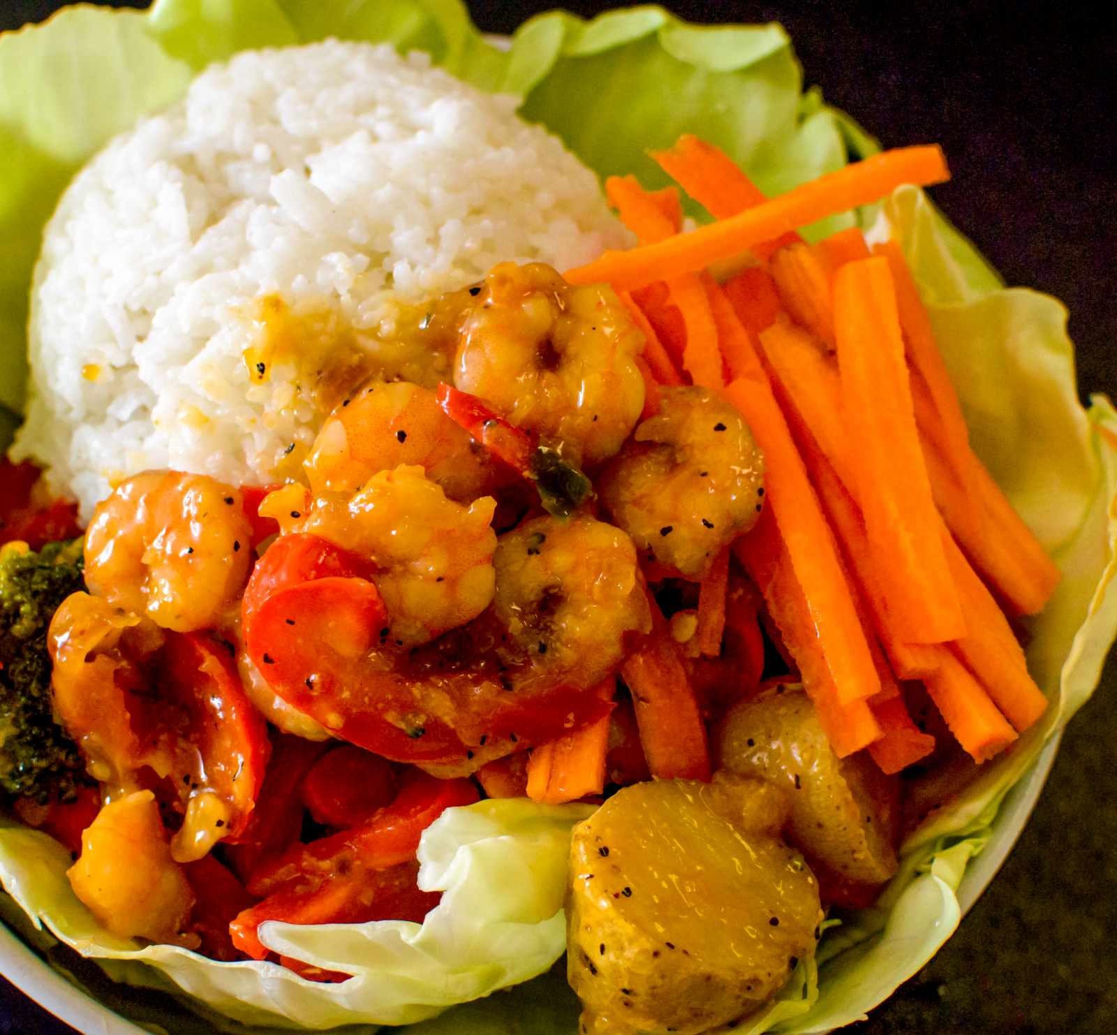 Asian Shrimp And Veggie Bowl Recipe