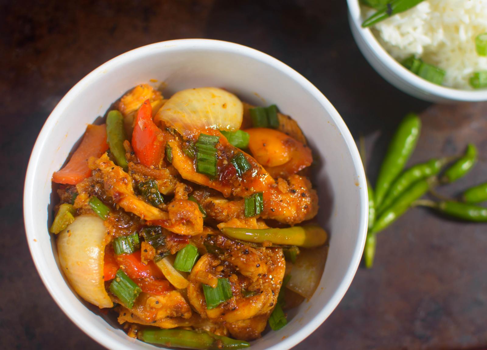 Pan Fried Chinese Chilli Chicken recipe