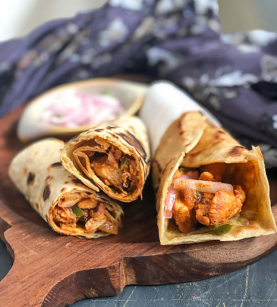 Chicken Kathi Roll Recipe