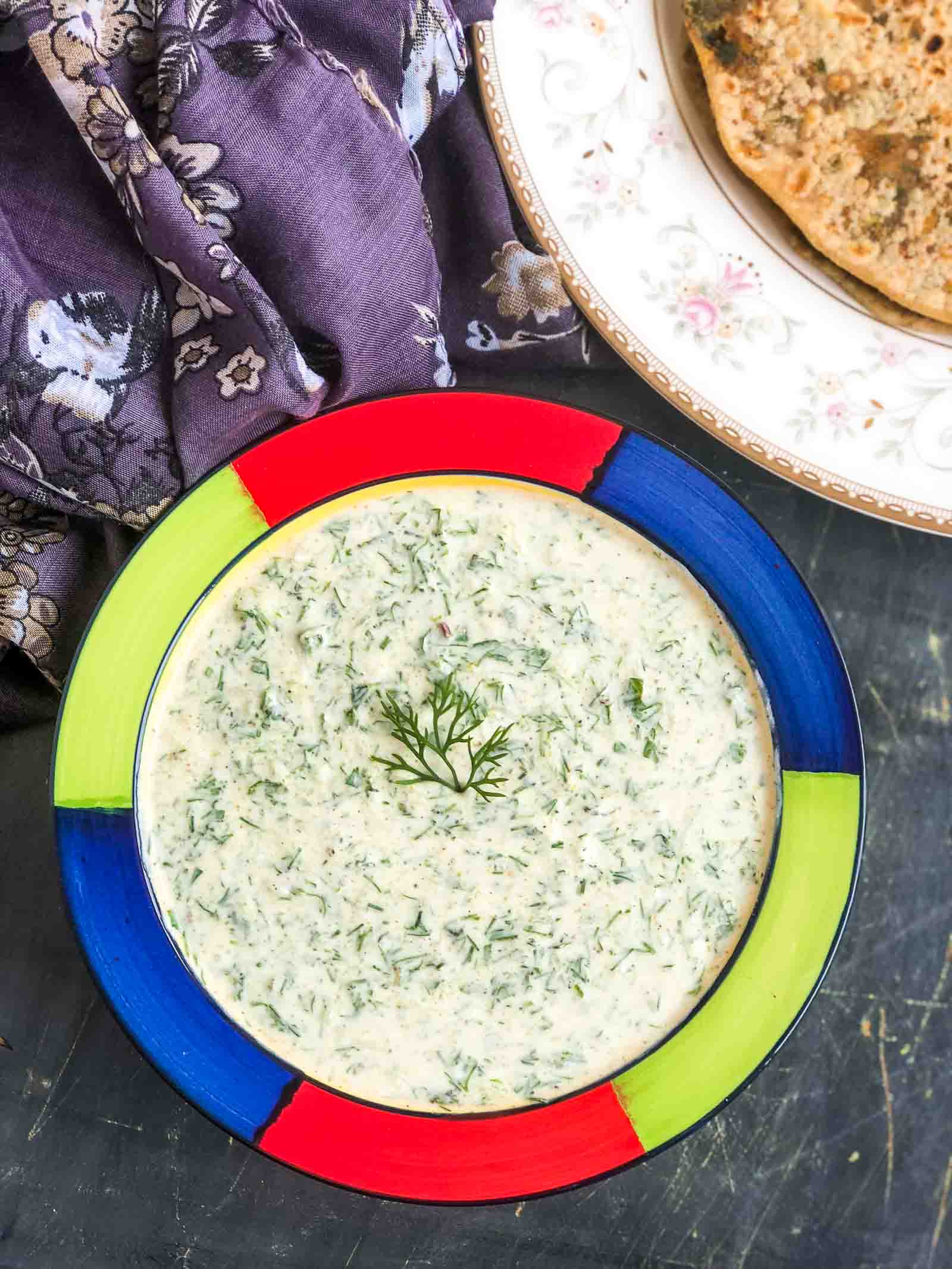 Dill Cucumber Raita Recipe 