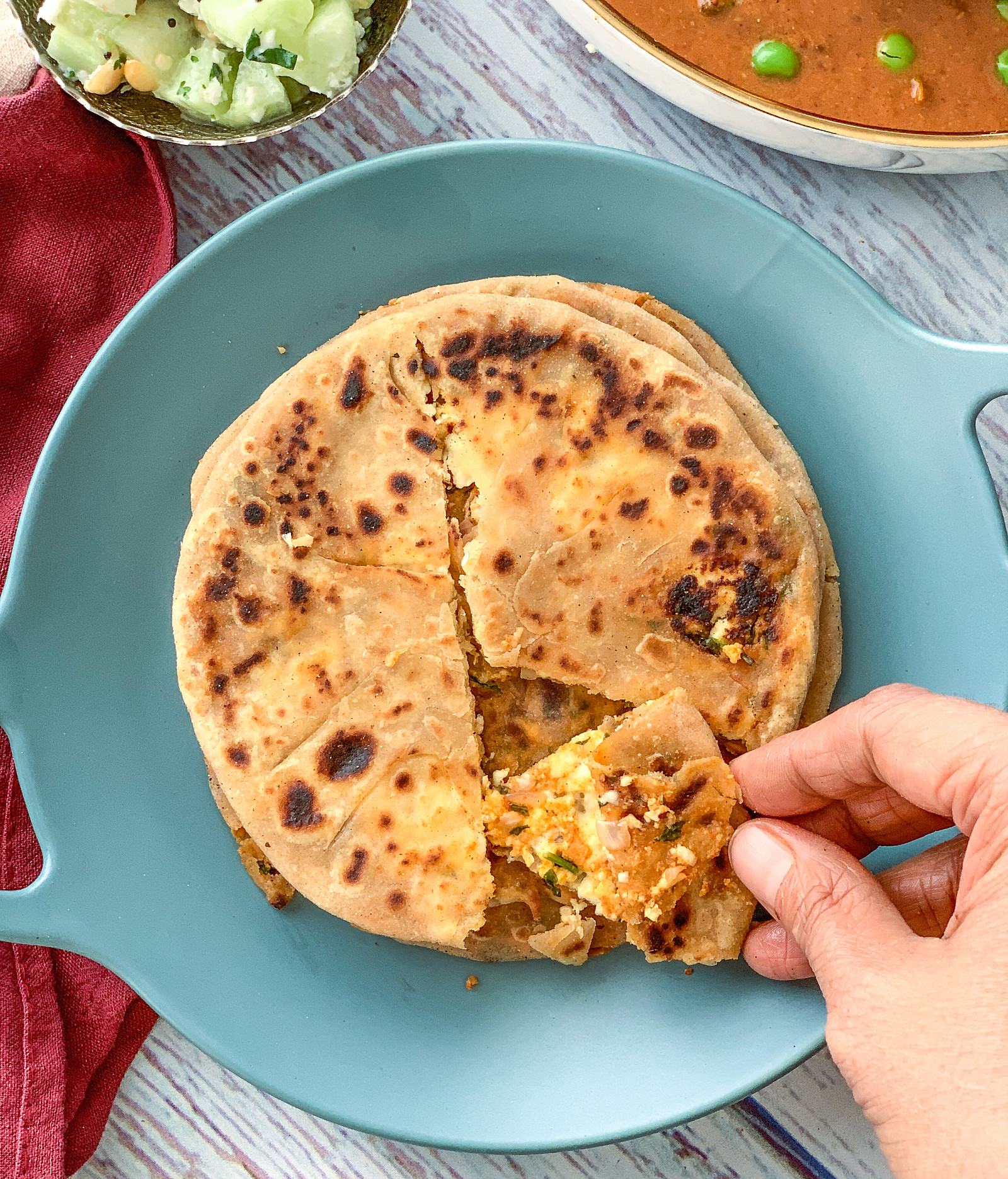 Paneer Pyaz Paratha Recipe