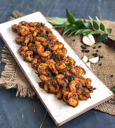 Prawn Ghee Pepper Masala Recipe With Garlic
