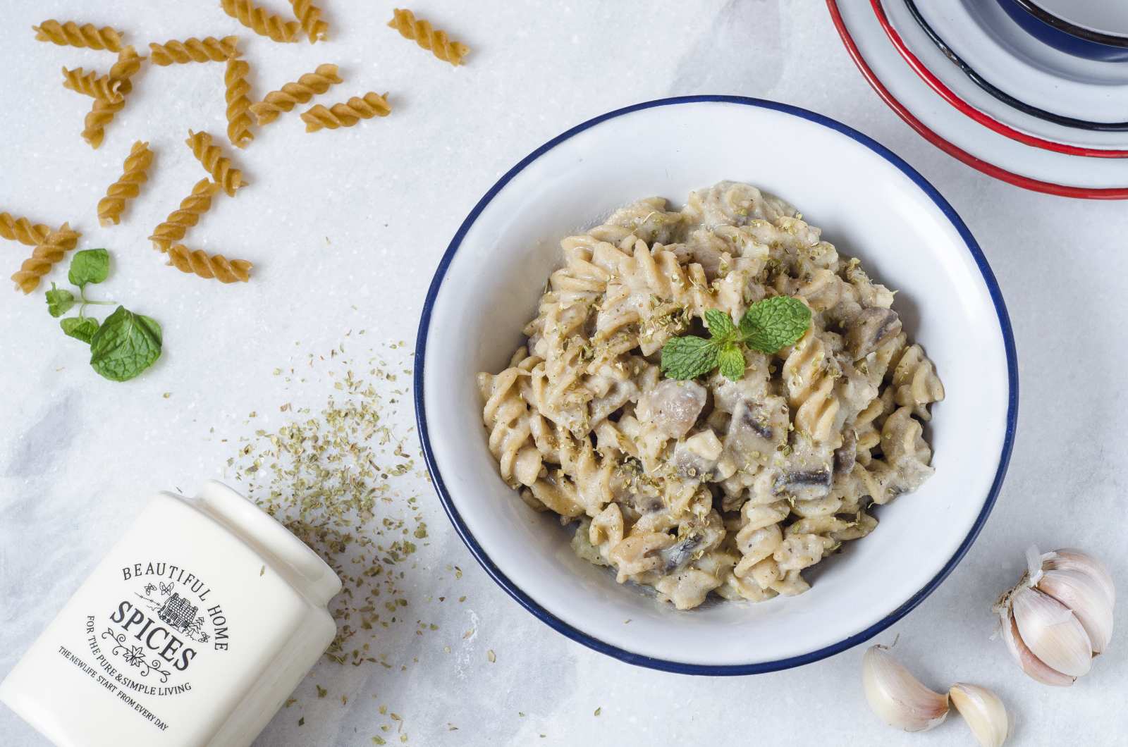 Burnt Garlic Pasta with Mushroom Recipe