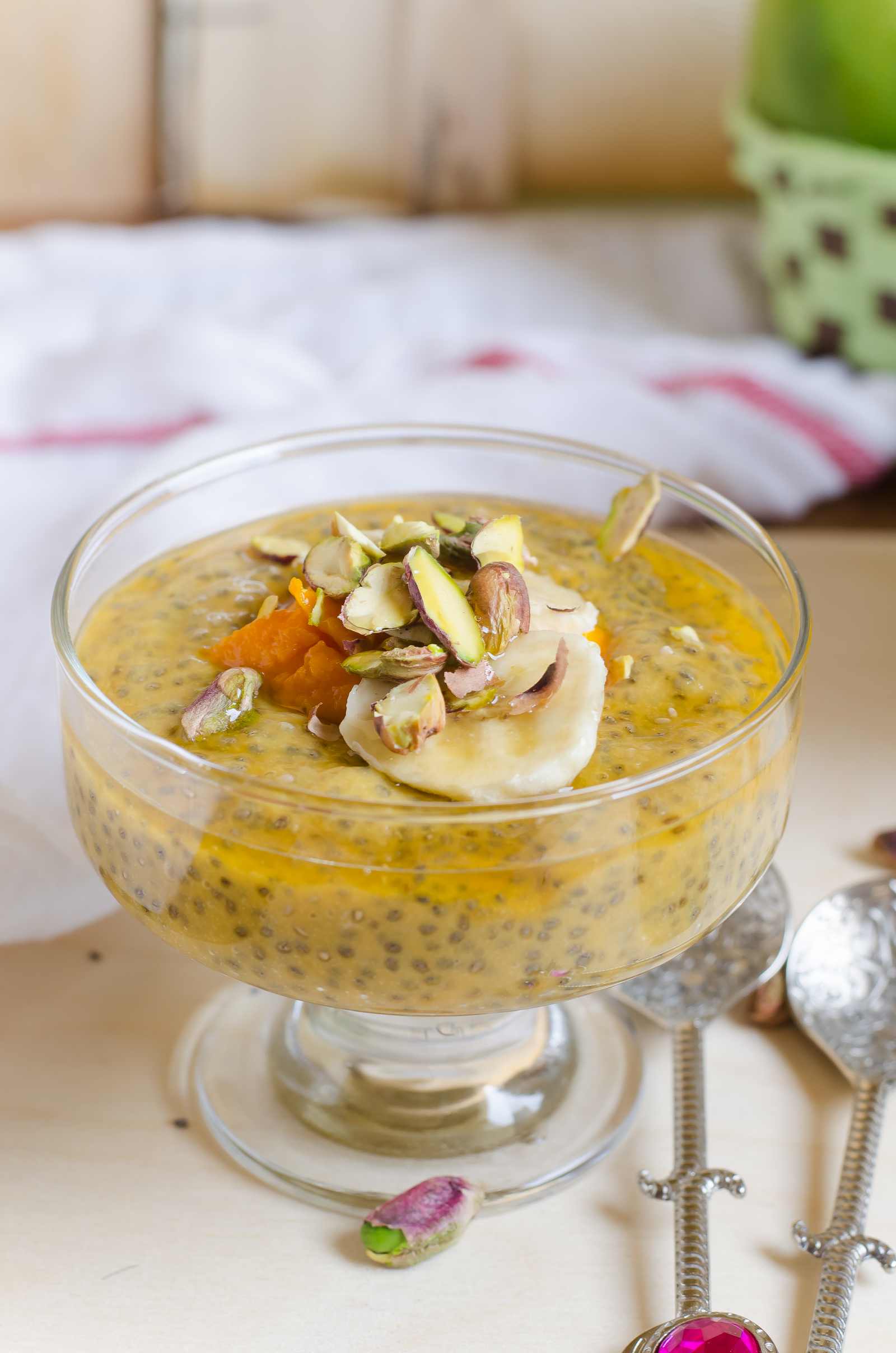 Mango Musk Melon Chia Seeds Pudding Recipe