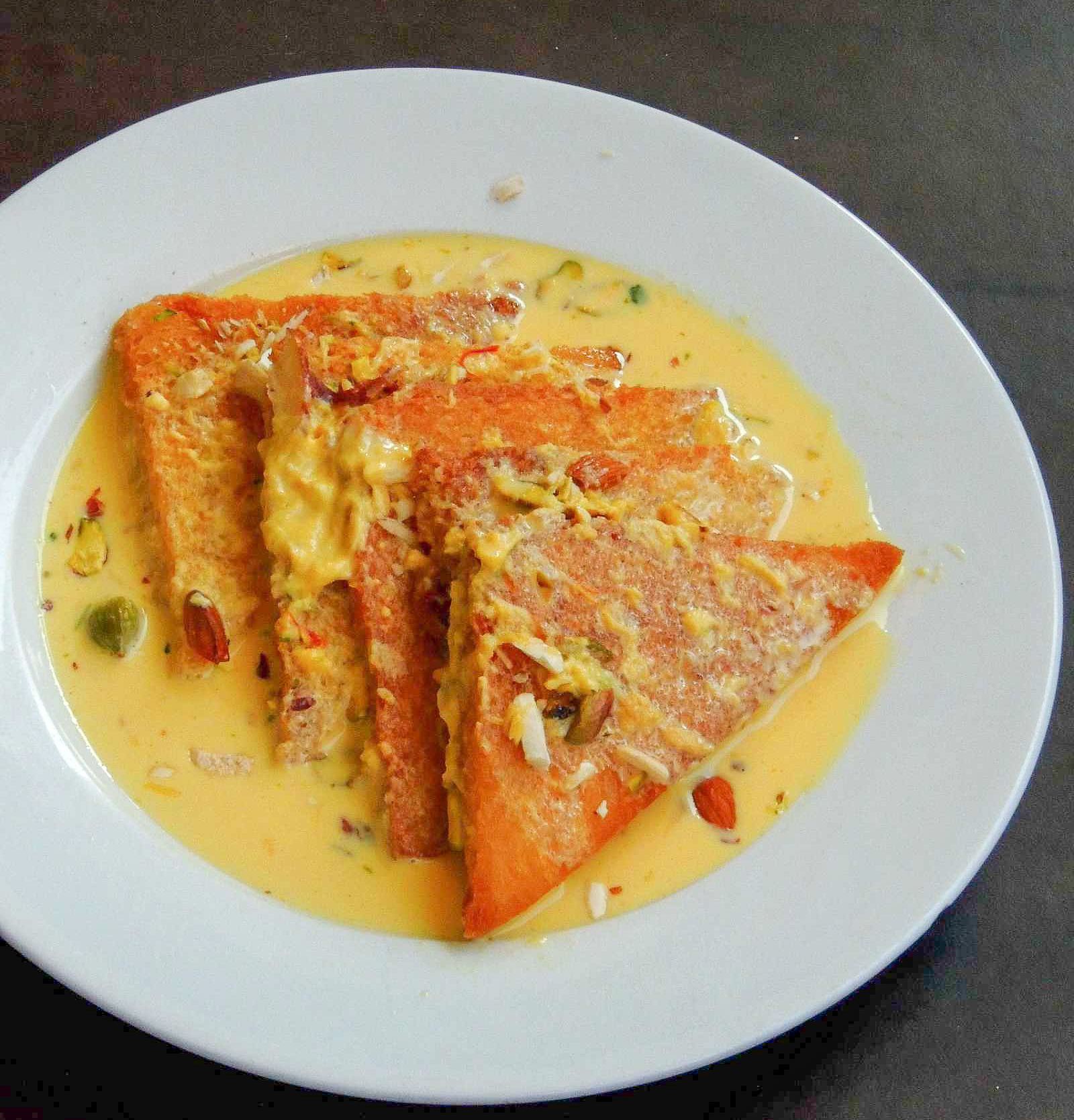 Kesar Shahi Tukda With Rabdi Recipe (Saffron Bread Pudding With Spiced Milk Custard)