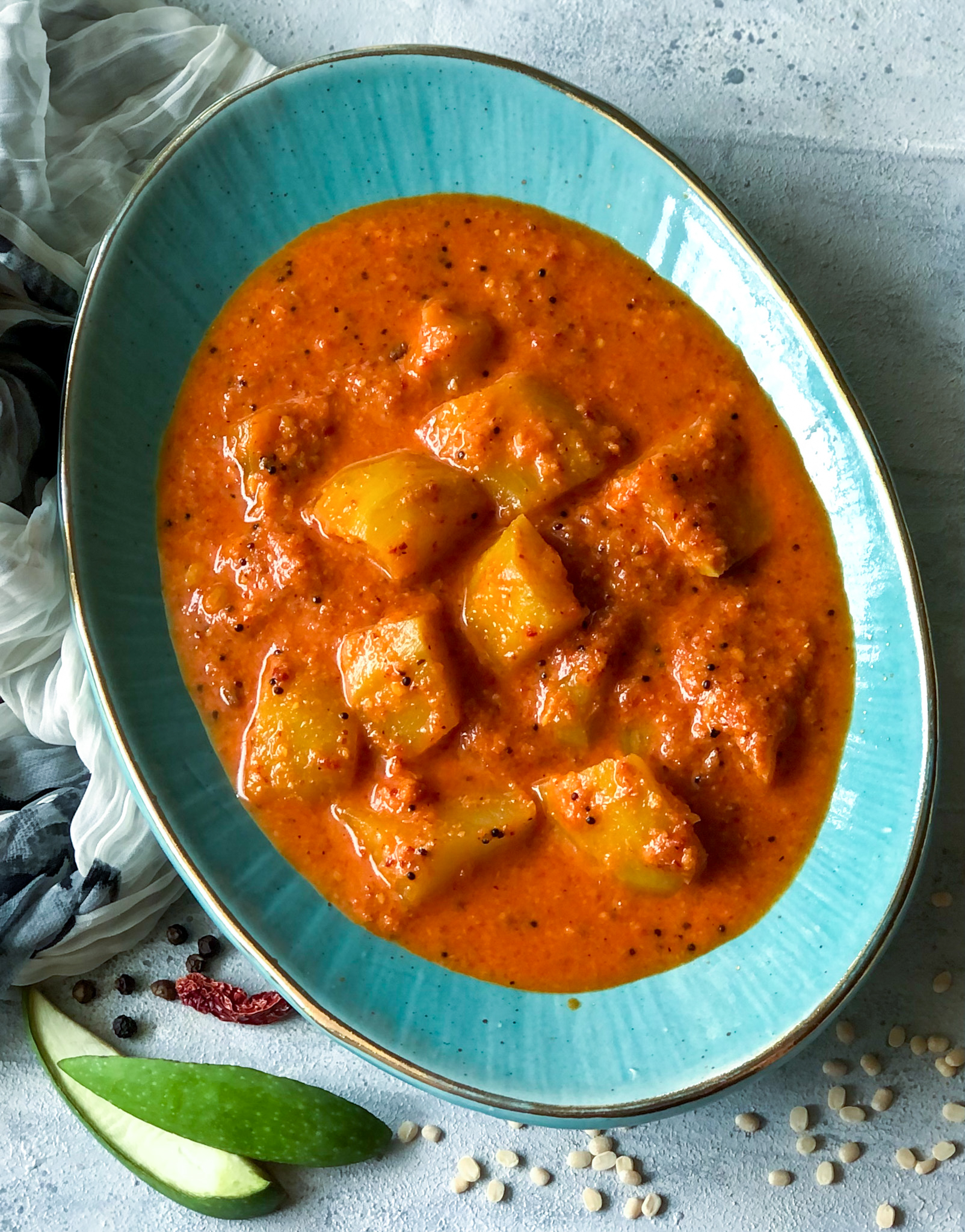 Amlechi Uddamethi Recipe - Goan Raw Mango Curry