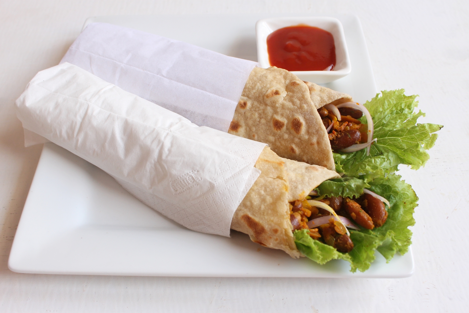 Chatpata Rajma Wrap Recipe