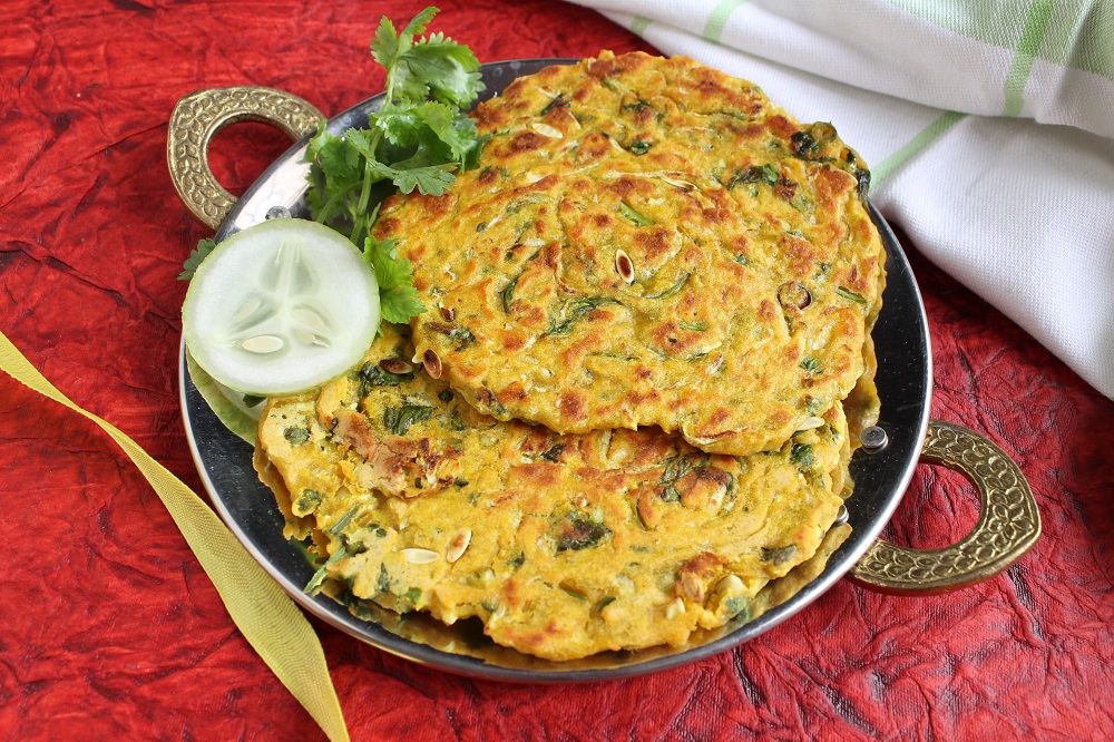 Maharashtrian Kakdi Thalipeeth Recipe - Spiced Cucumber Flat Bread