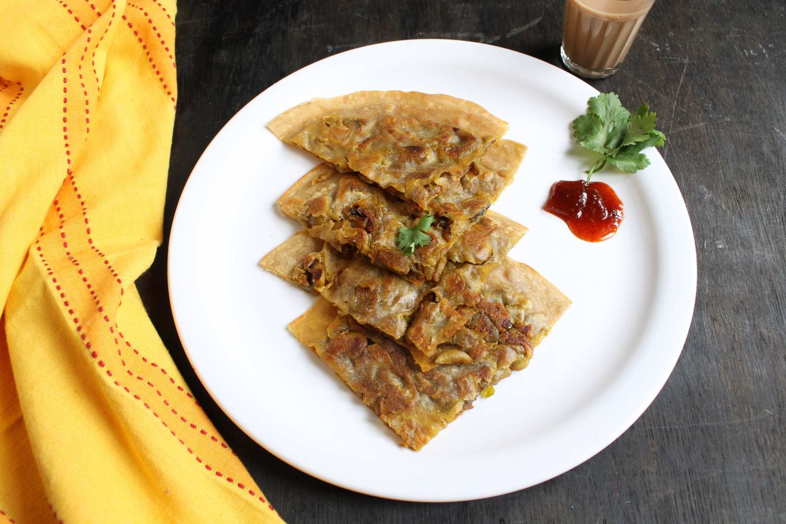 Mushroom Paratha Recipe