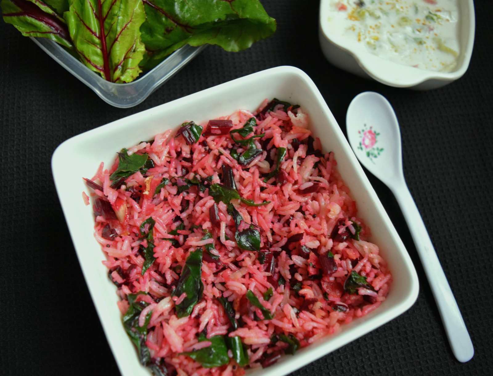 Beetroot Greens Rice Recipe