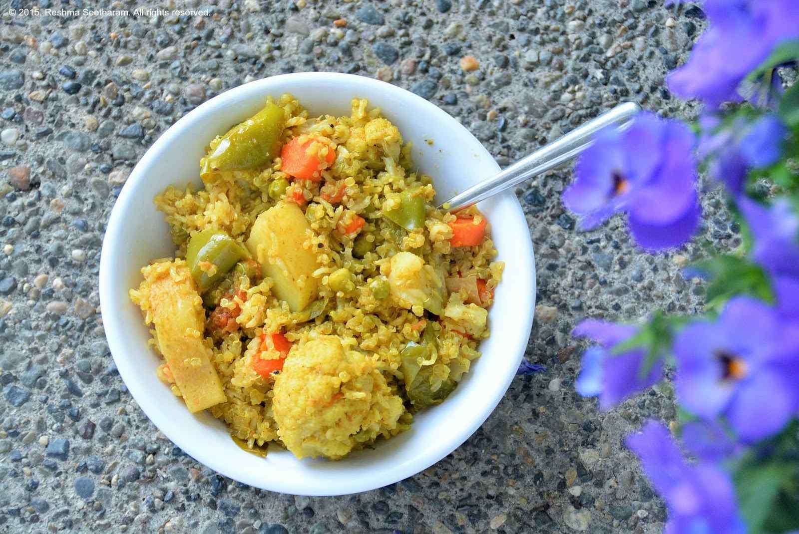 Quinoa Brown Rice and Vegetable Pulao Recipe