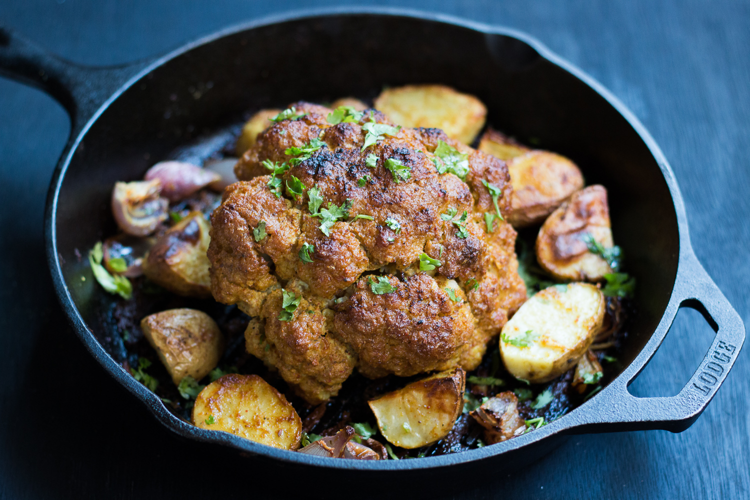 Whole Masala Gobhi Recipe - Spiced Whole Roasted Cauliflower Masala