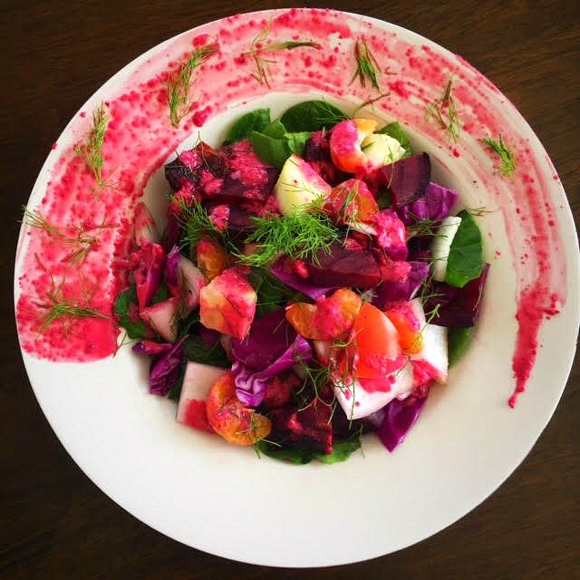 Moroccan Fennel, Roasted Beet & Citrus Salad with Fennel-Beet Yogurt Dressing Recipe