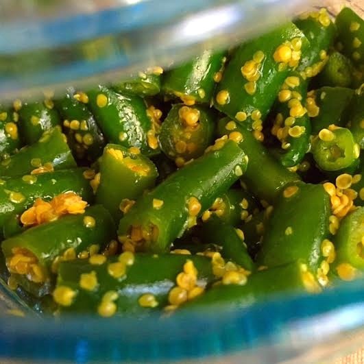 Mustard Green Chilli Pickle Recipe by Archana's Kitchen