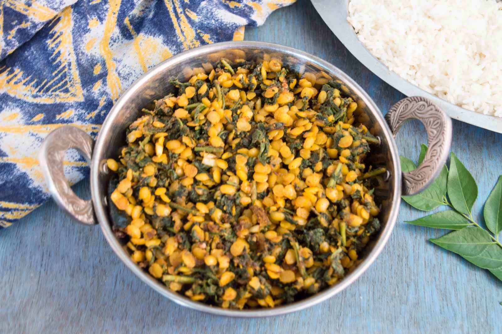 Dry Palak Dal Sabzi Recipe