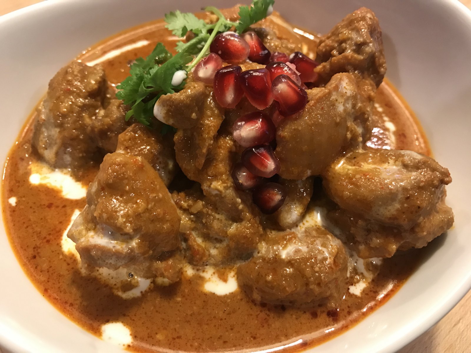 Murg Anardana Recipe - Pomegranate Chicken In Yogurt Gravy