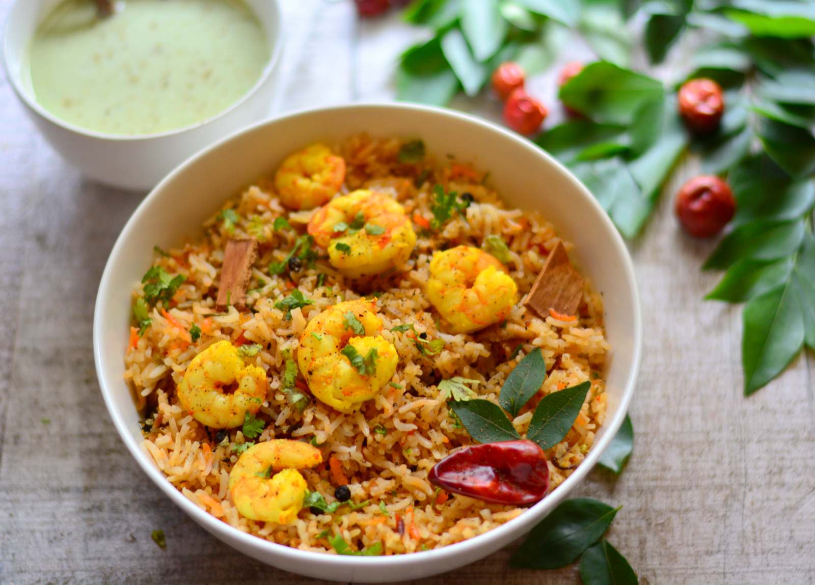 Chettinad Style Prawn Biryani Recipe