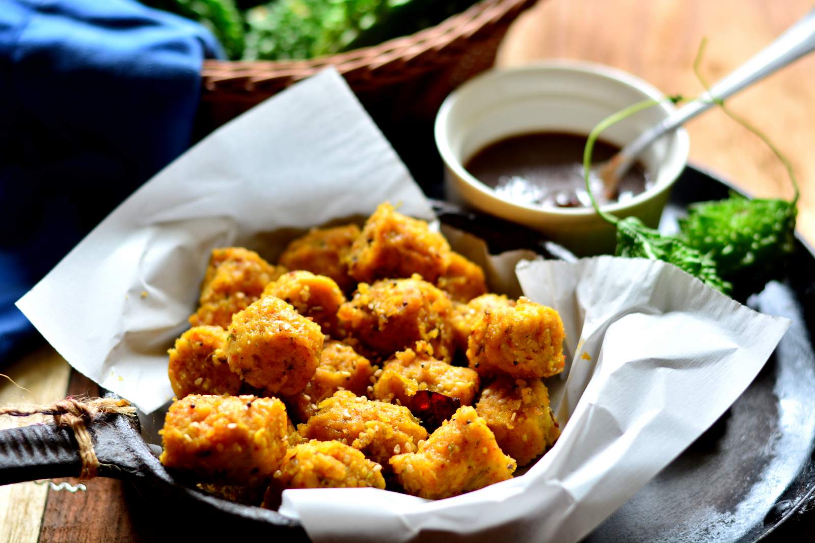 Karela Muthia Recipe - Bitter Gourd Steamed Dumplings