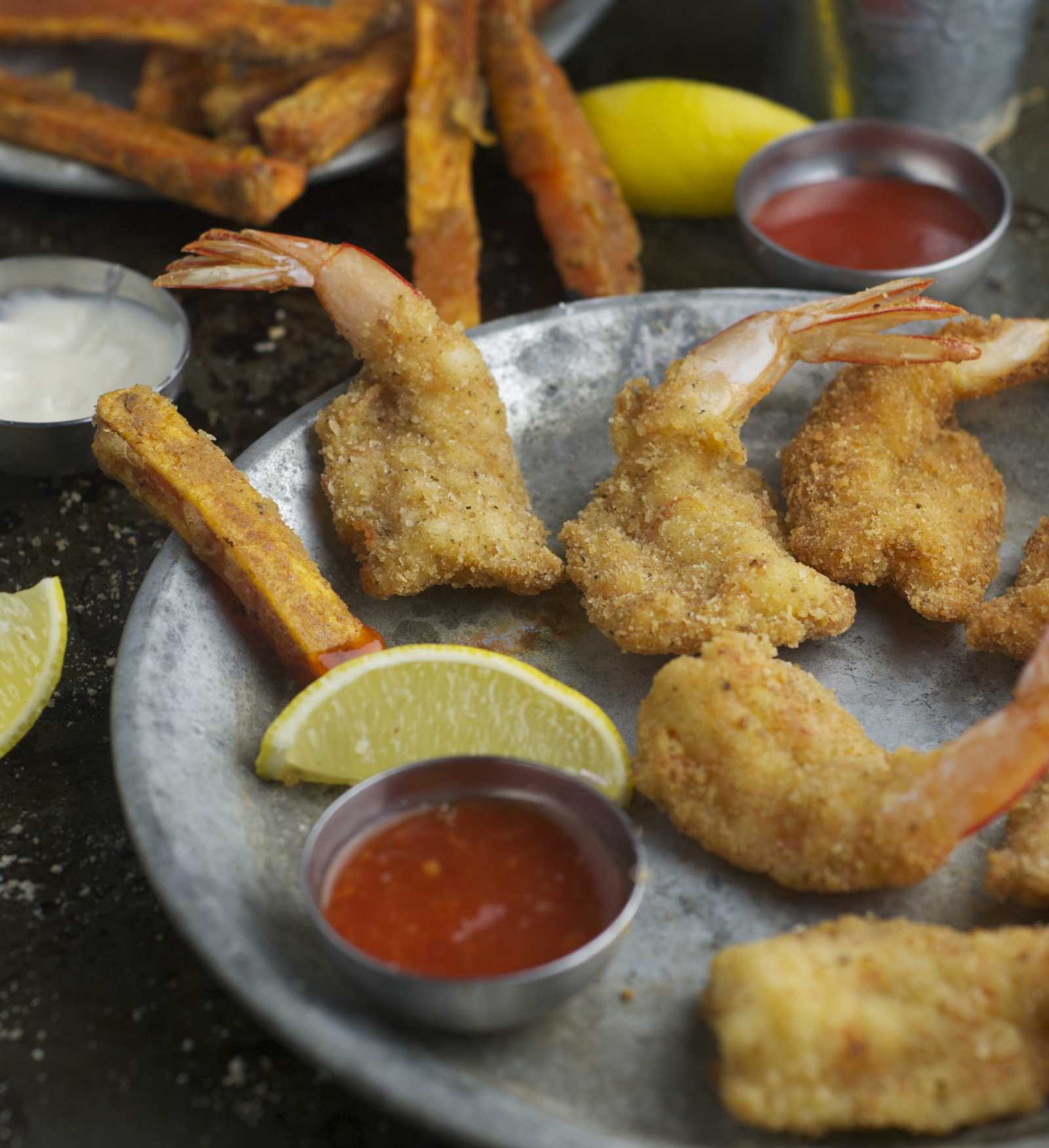 Prawn Cutlets With Sweet Potatoes Wedges Recipe