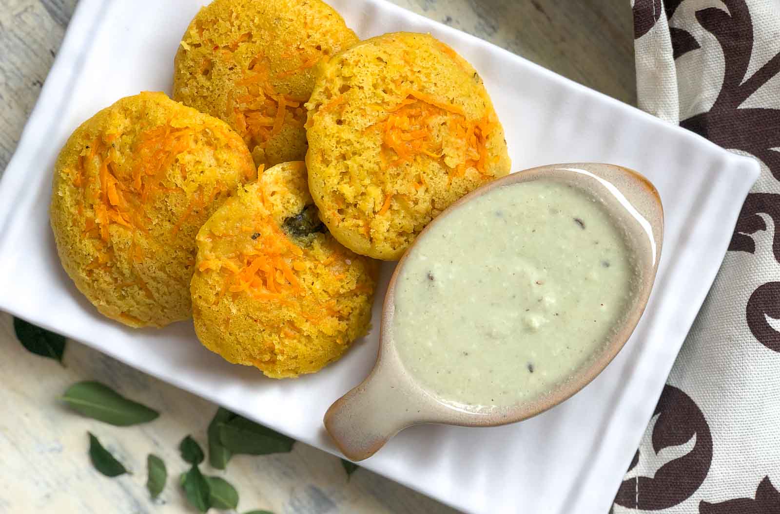 Healthy Pumpkin Carrot Idli Recipe 