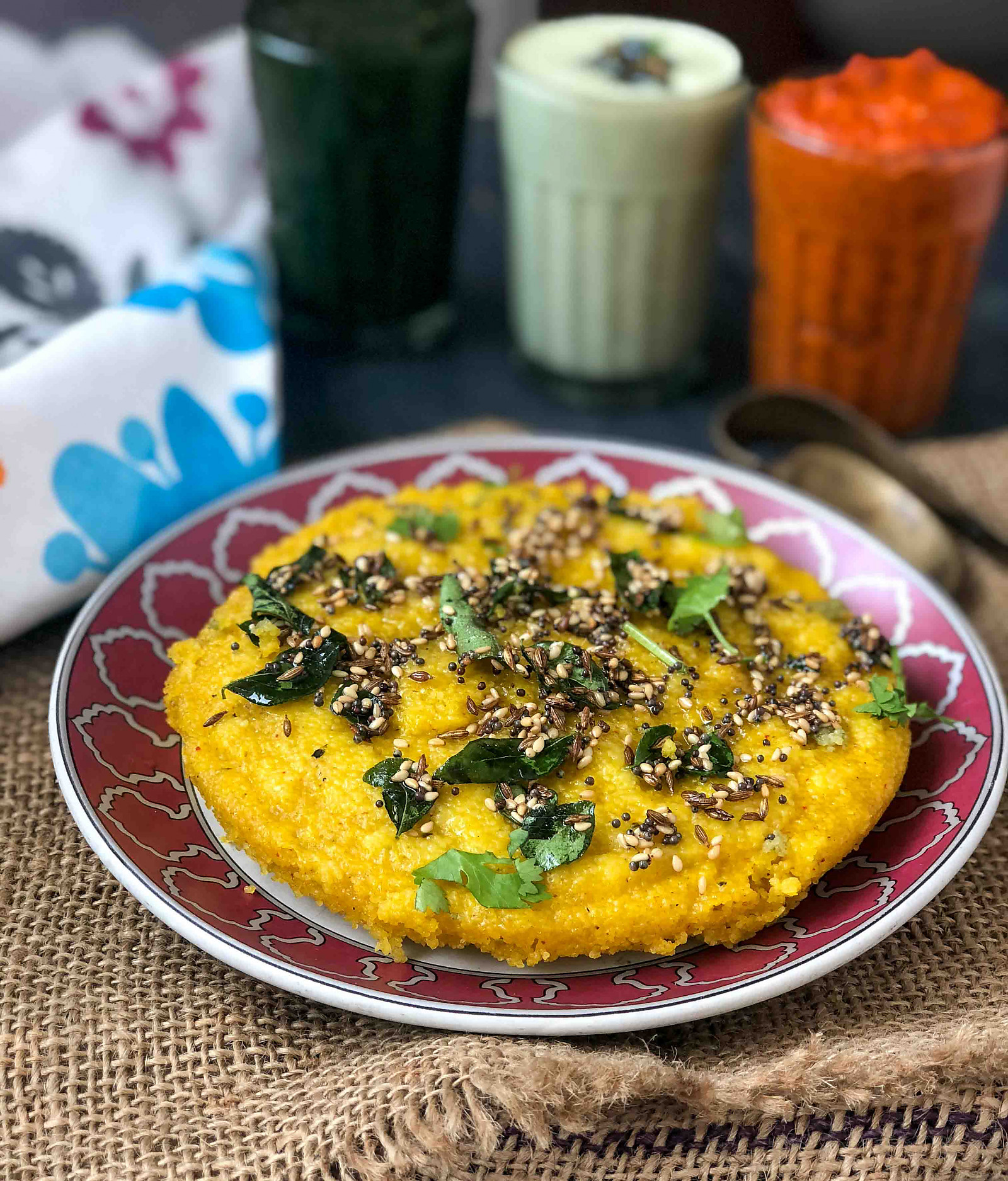 Roasted Pumpkin Rava Dhokla Recipe - Sooji Dhokla