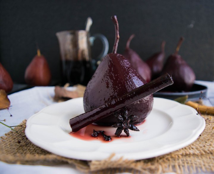 Pear Poached In Spiced Red Wine Recipe