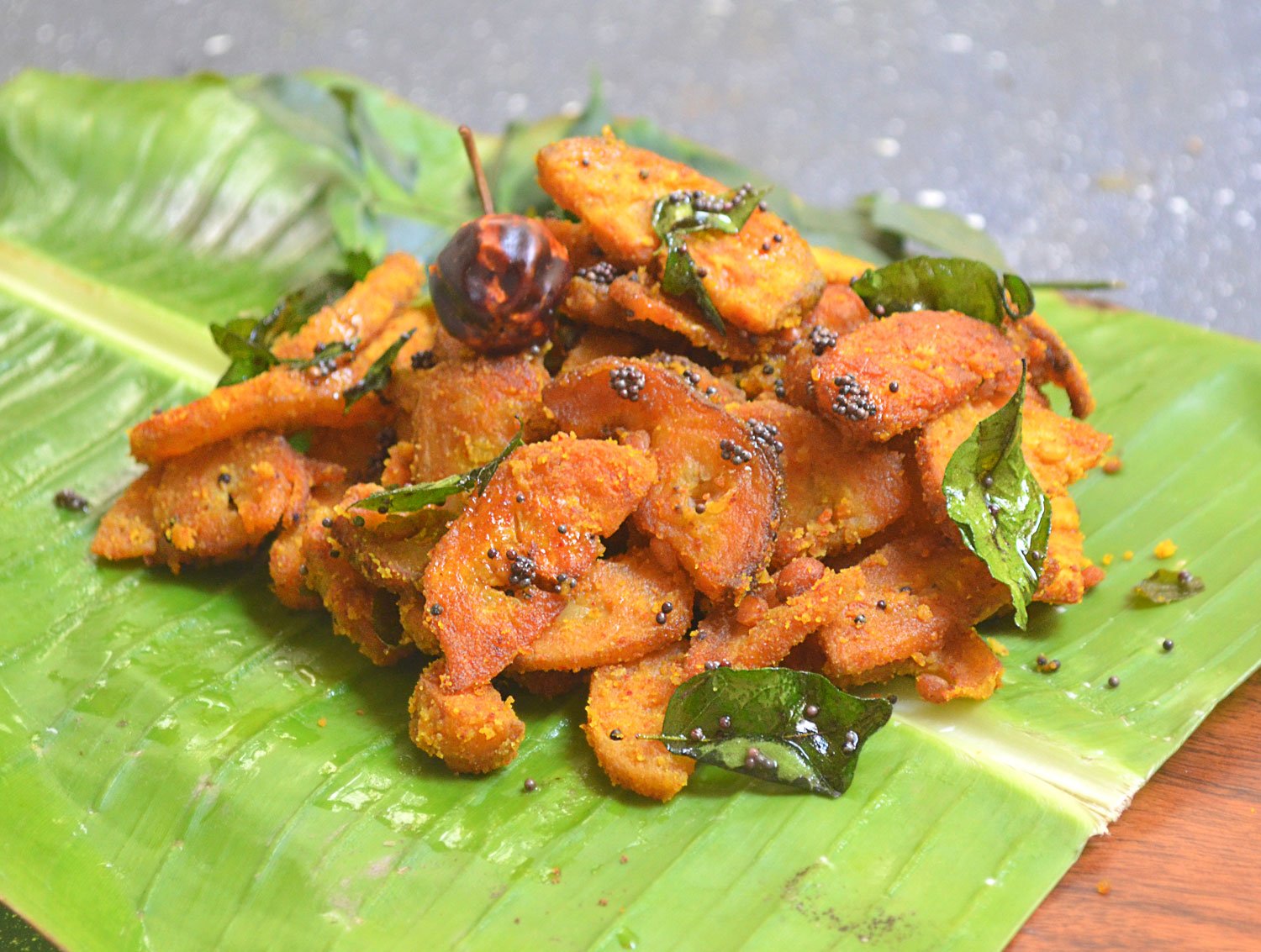 Andhra Style Aratikaya Vepudu Recipe - Raw Banana Dry Sabzi