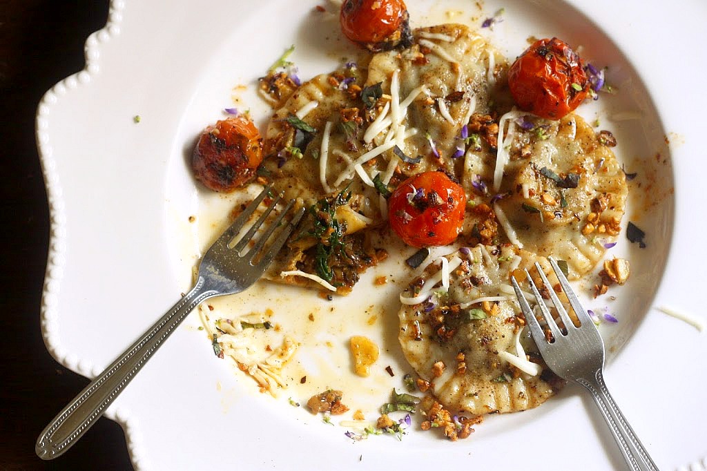 Mushroom Stuffed Ravioli With Burnt Butter Sauce Recipe