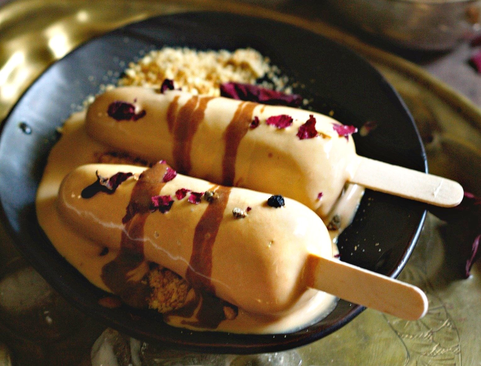 Masala Chai Kulfi Recipe With Bourbon Chocolate Syrup