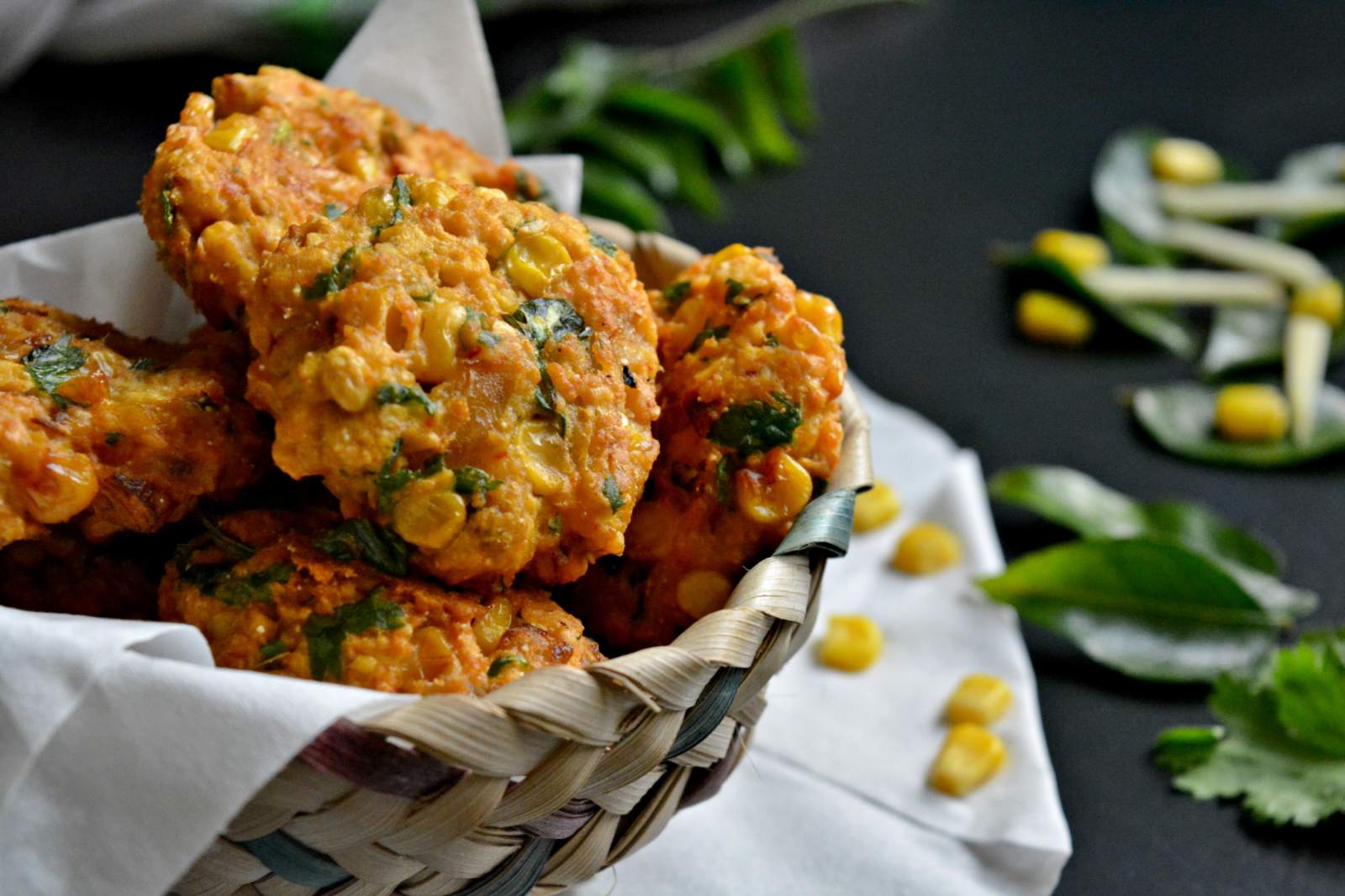 Andhra Style Corn Vada Recipe