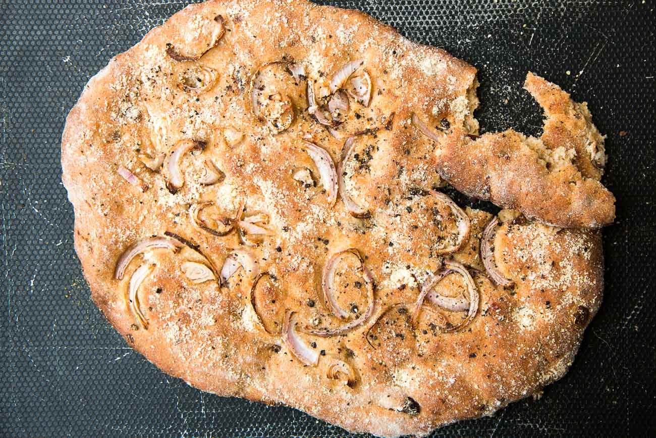 Whole Wheat Sun Dried Tomato Focaccia Bread | Healthy Homemade Bread Recipe