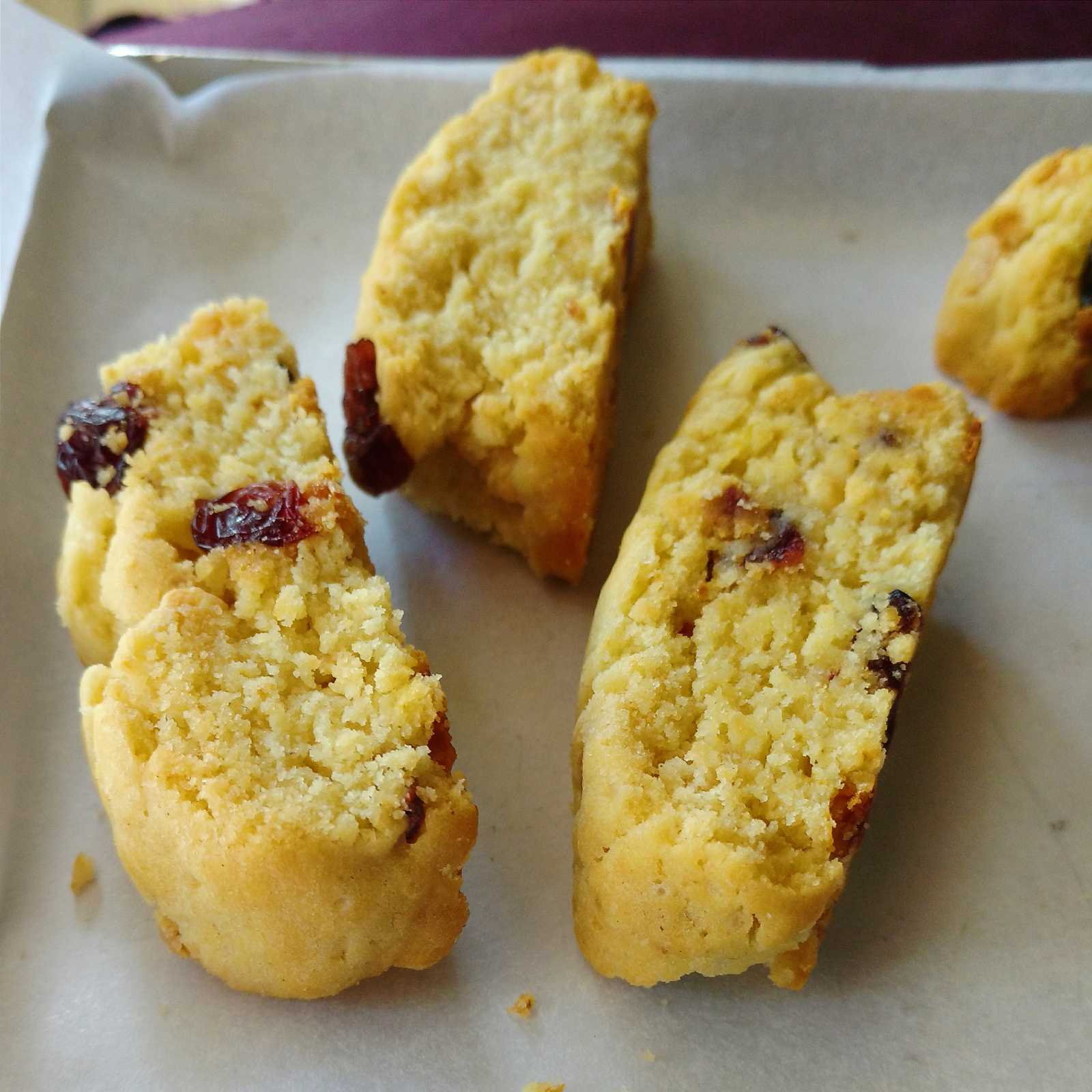 Dried Cranberry & White Chocolate Chip Biscotti Recipe