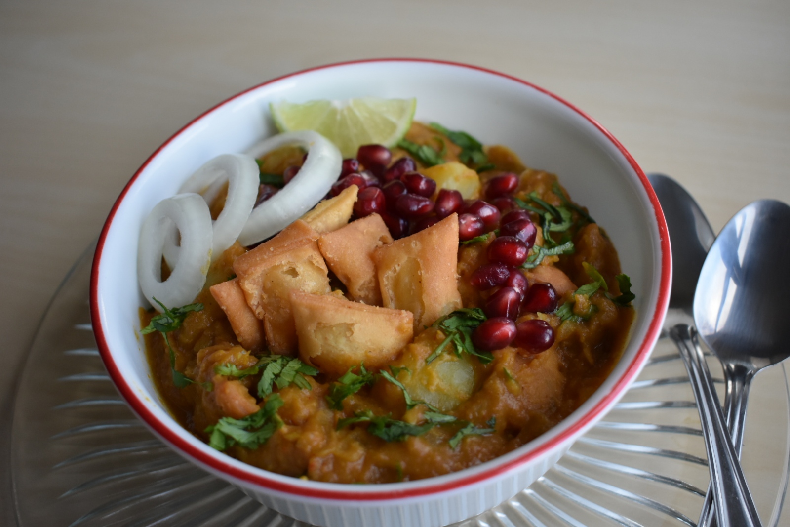 Nimki Aloo Anardana Curry Recipe - Potato And Nimki Curry