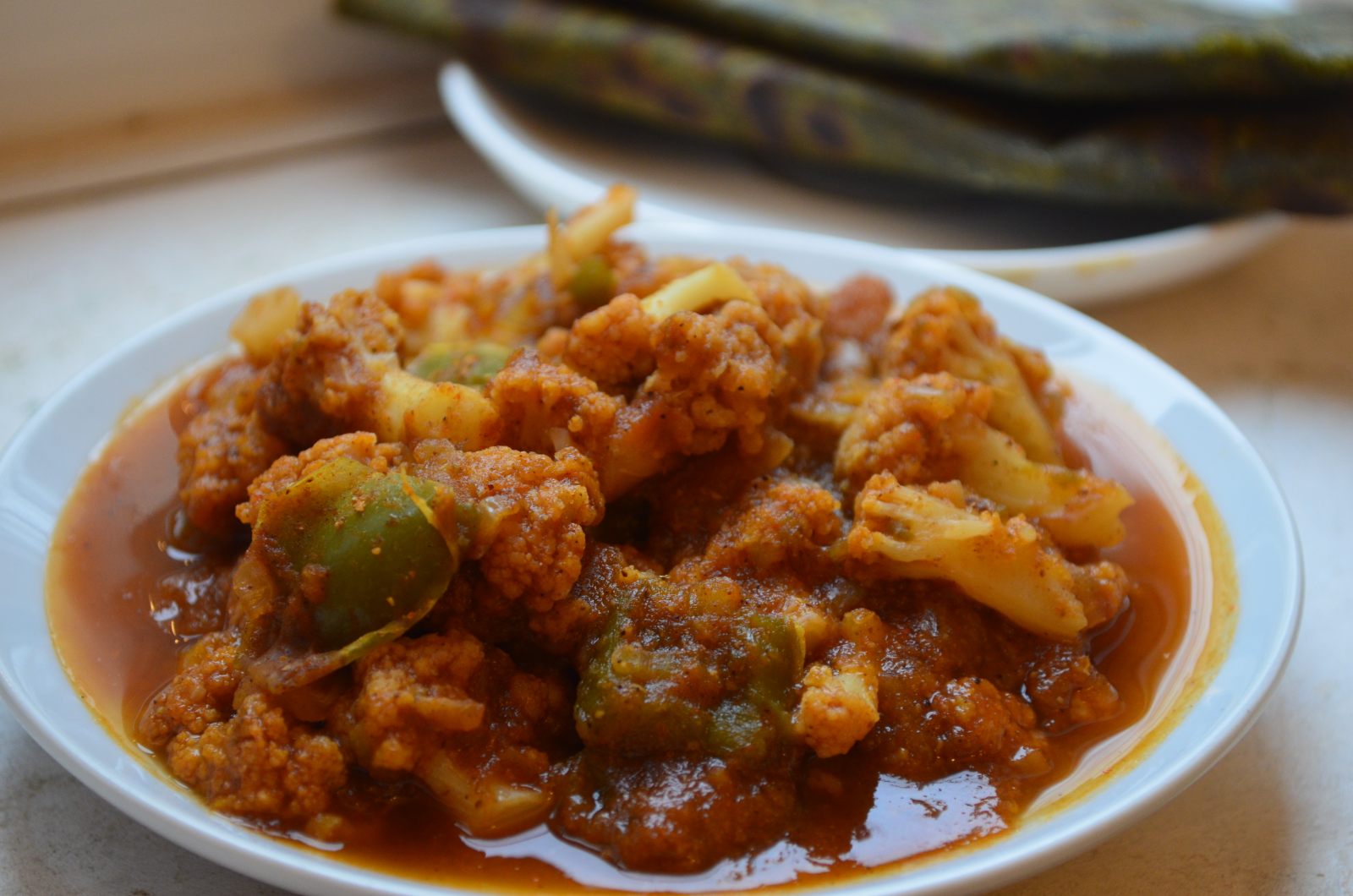 Achari Gobi Shimla Mirch Ki Sabzi Recipe - Capsicum And Cauliflower Sabzi