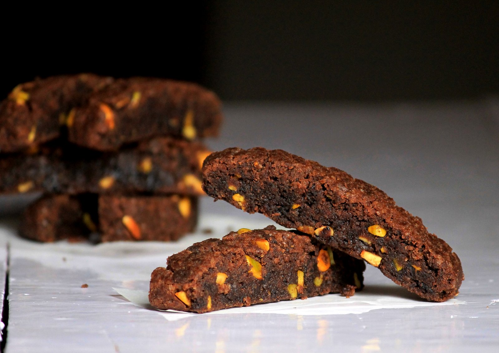 Eggless Chocolate Pistachio Biscotti Recipe