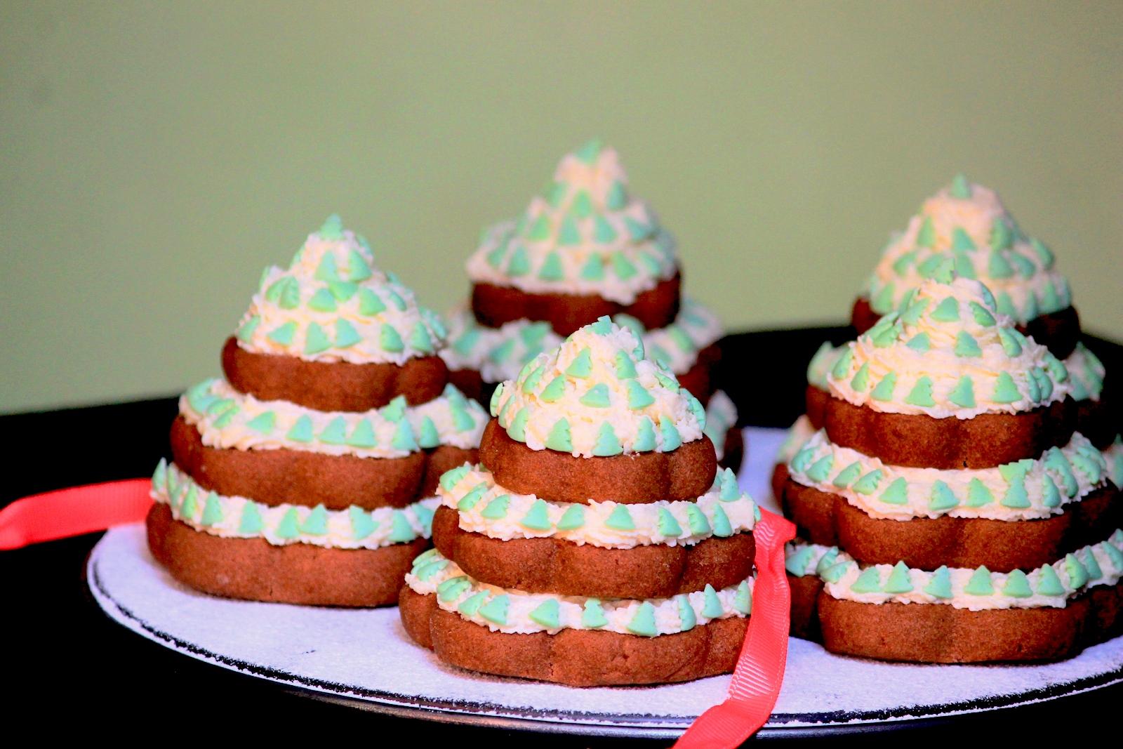 Eggless Christmas Tree Chocolate Cookies Recipe