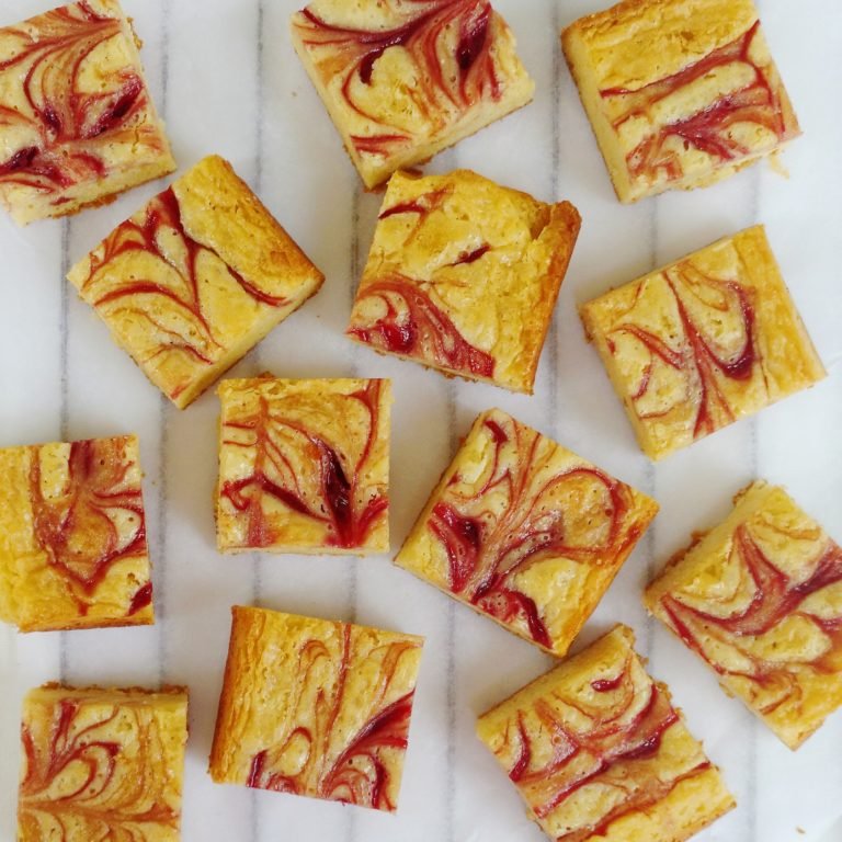 Strawberry Blondies - White Chocolate Brownies