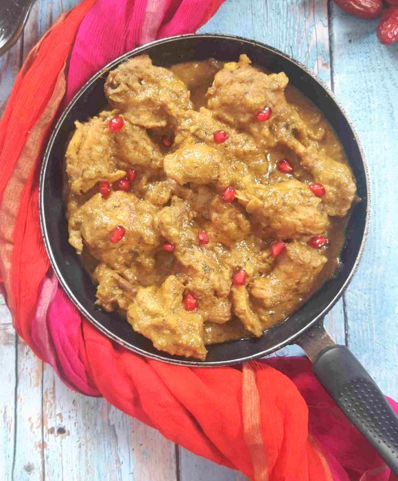 Lavand-E-Murgh Recipe - Afghani Chicken In Yoghurt Gravy 