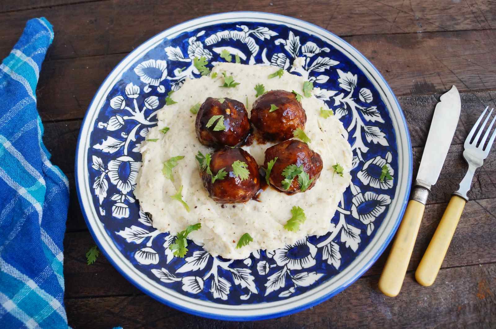 BBQ Meatballs With Mashed Potatoes Recipe