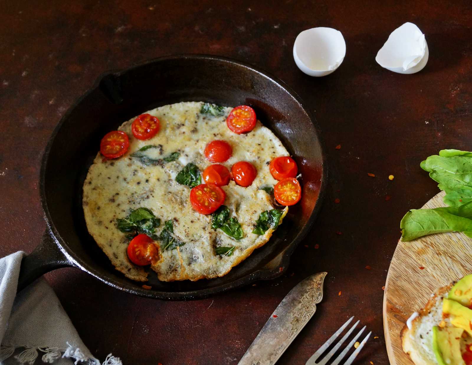 Basil & Cherry Tomato Omelette Recipe