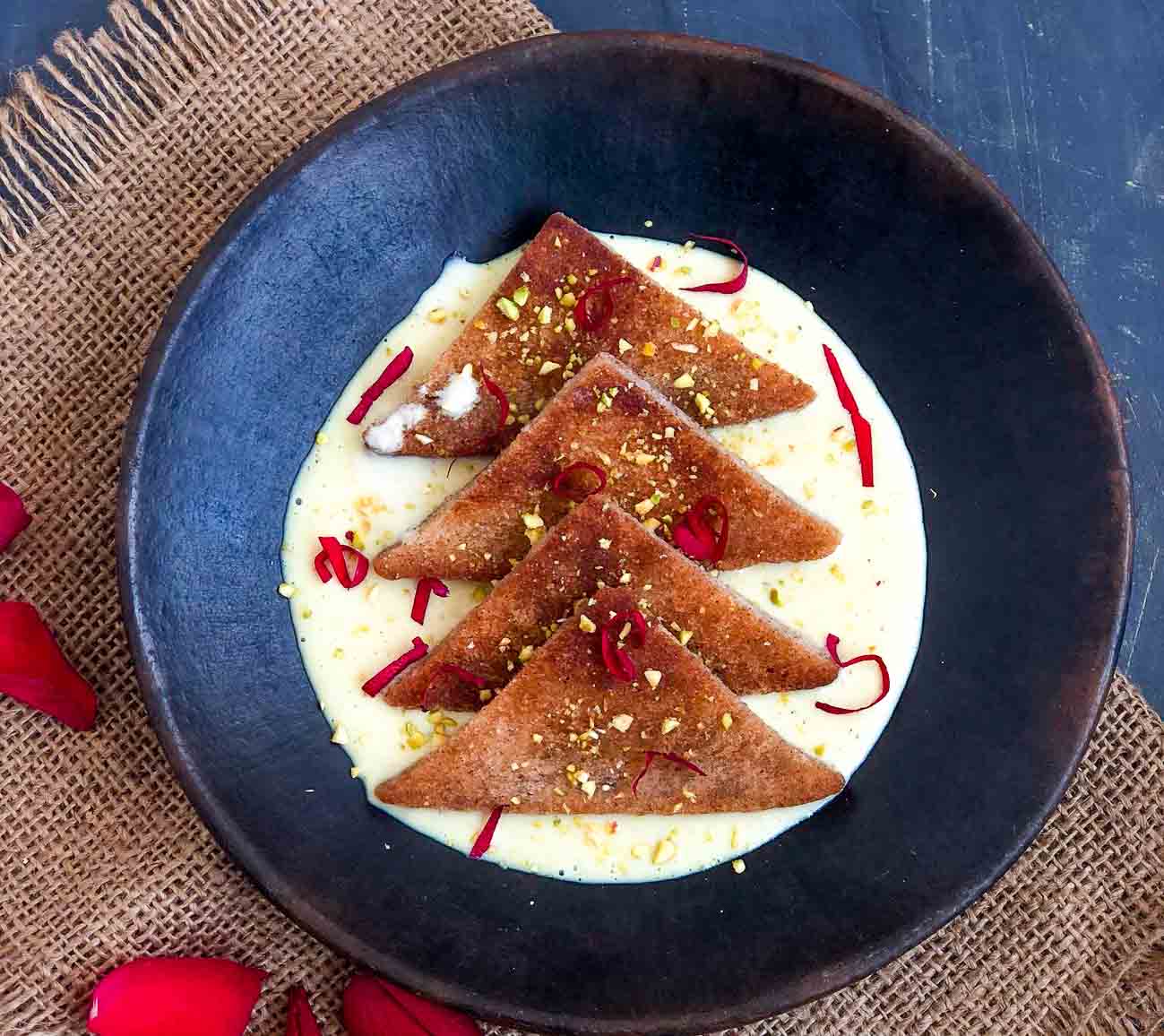 Rose Flavoured Shahi Tukda Recipe By