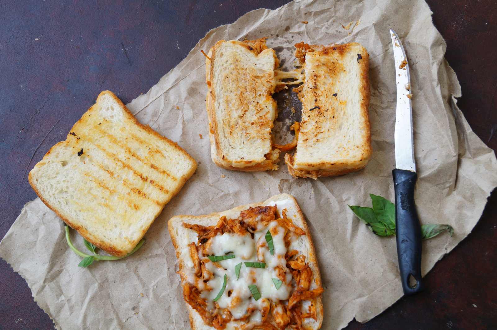 Shredded Chicken Cheese Sandwich Recipe