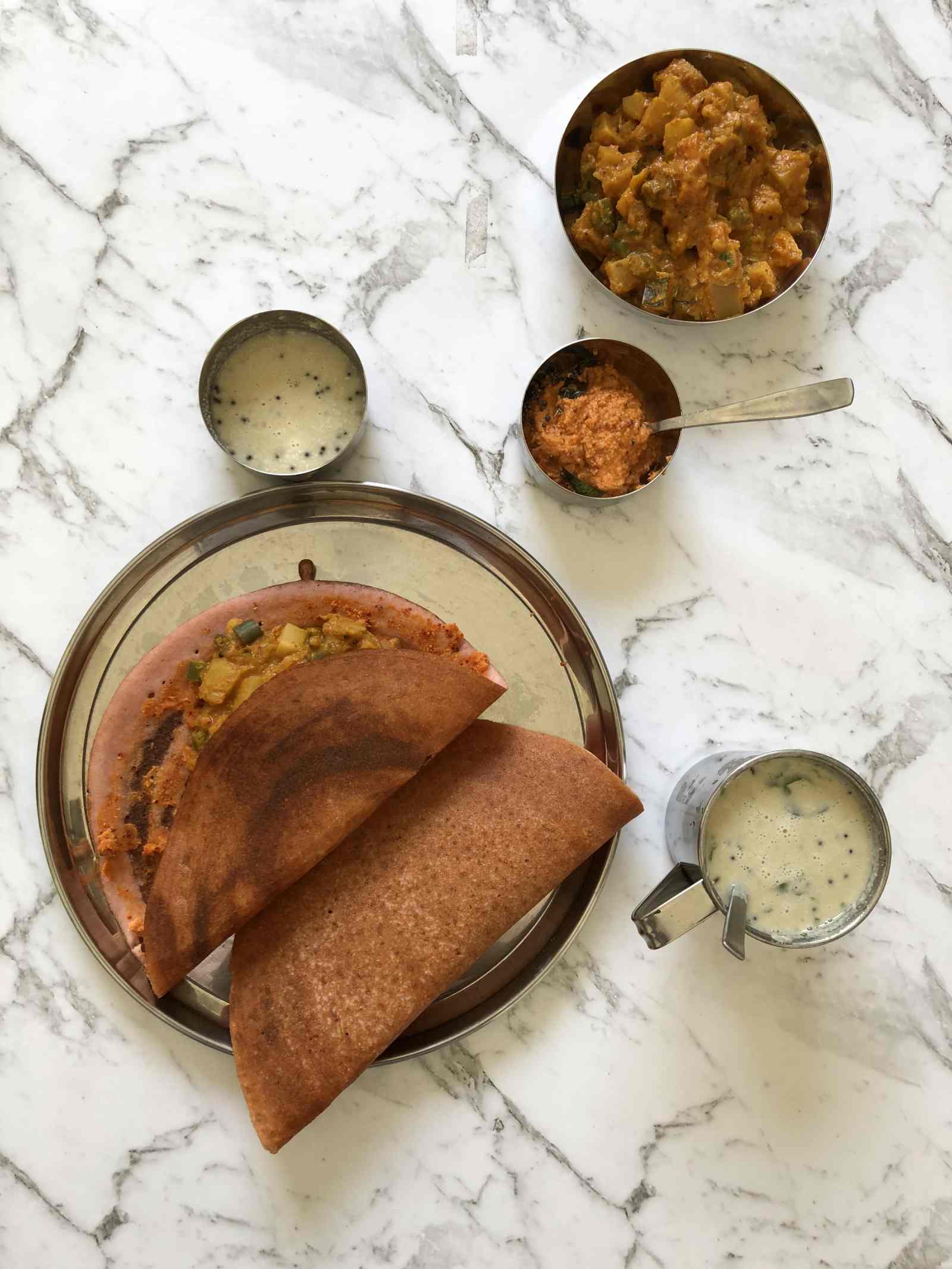 Sagu Masala Dosa Recipe