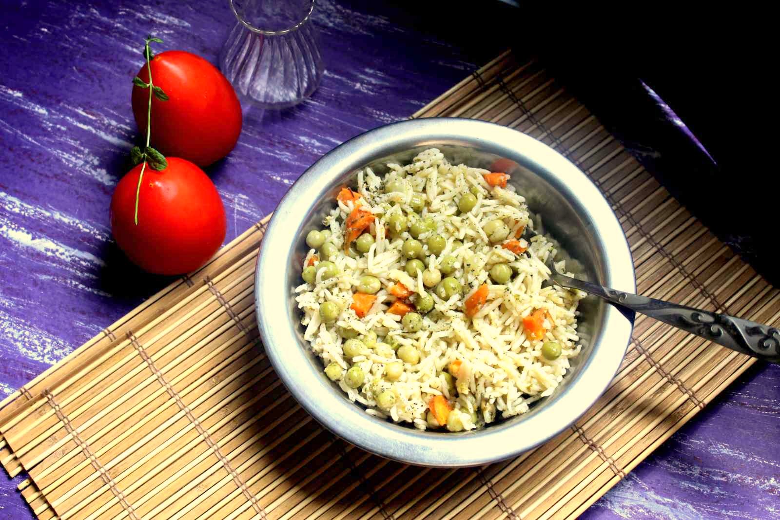 Mint Flavoured Mixed Vegetable Pulao Recipe