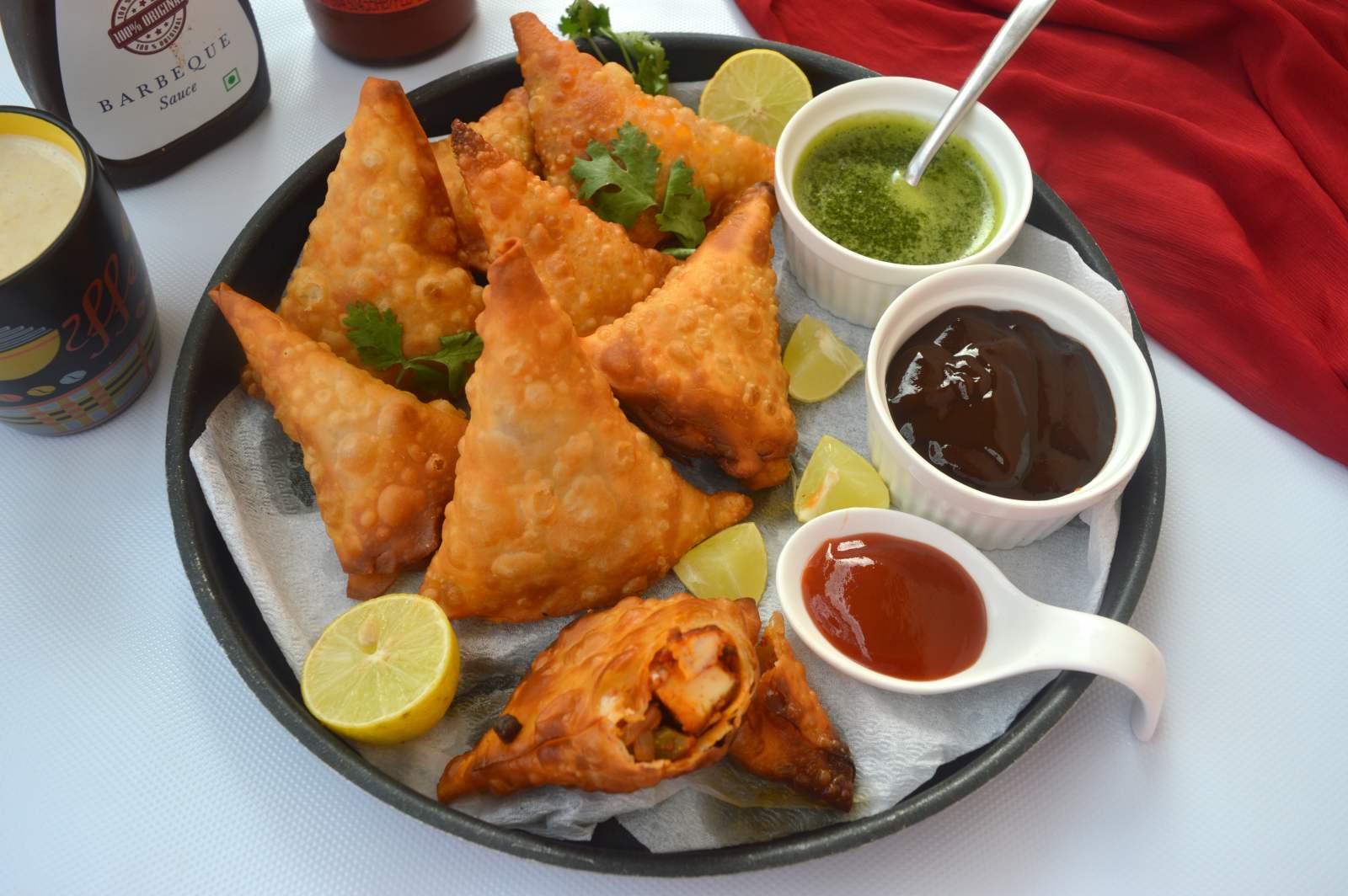 Tandoori Paneer Samosa Recipe - With Baked Option Tandoori Paneer Samosa Recipe - With Baked Option