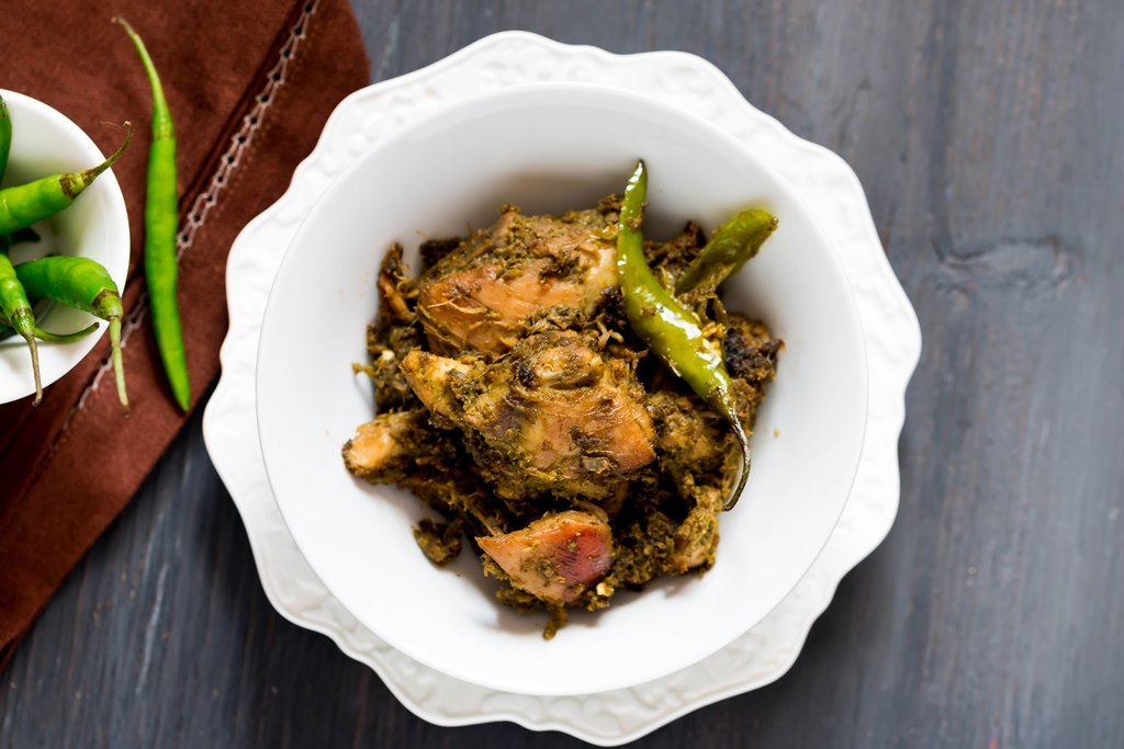 Green Chilli Chicken Fry Recipe