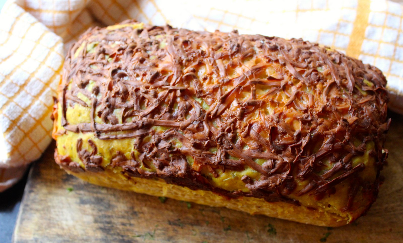 Masala Cheese Bread Loaf Recipe With Garam Masala & Herbs